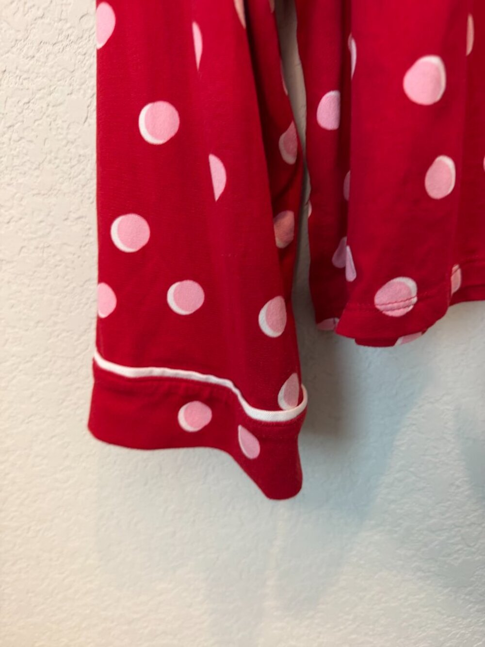 Kate Spade Red Pink Polka Dot Pajama Set Size XL - Picture 6 of 11